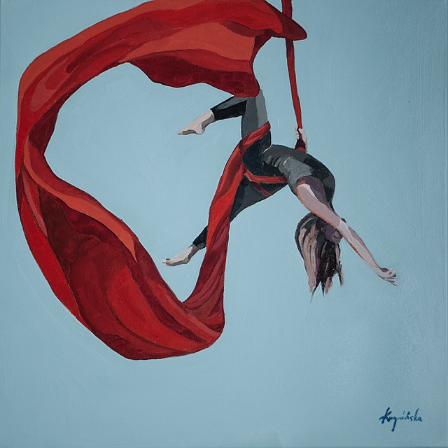 Silk in the sky, z cyklu: "Sky dancers collection", 2024