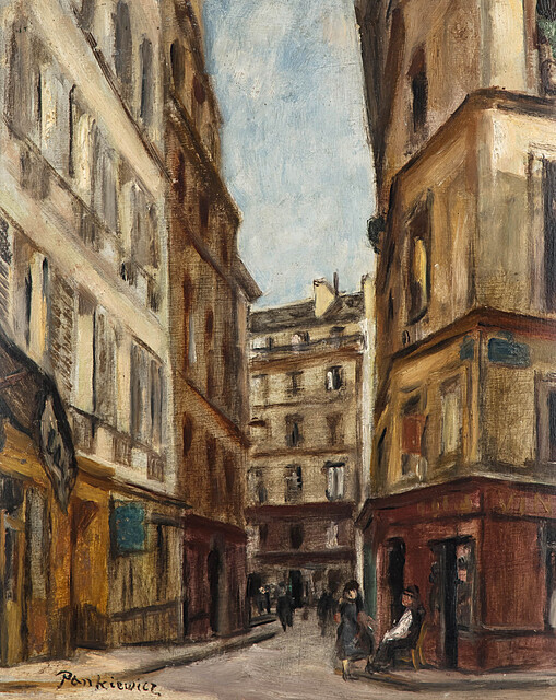 Widok rue Bourbon-le-Chateau w Paryżu, 1925 r.