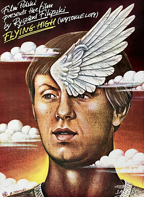 Plakat do filmu „Flying high (Wysokie loty)” w reż. Ryszarda Filipskiego(1980)