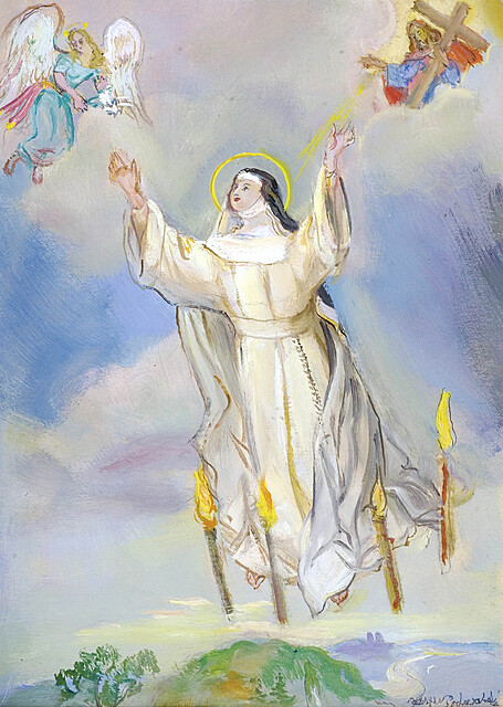 Św. Teresa – projekt obrazu ołtarzowego, 1958