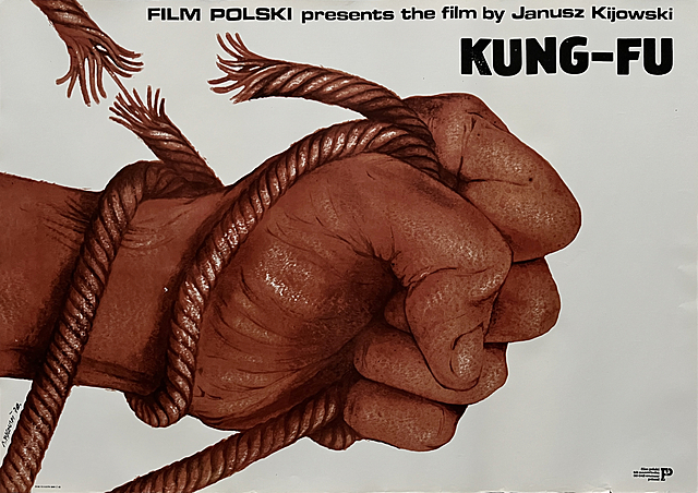 Plakat do filmu „Kung-fu” w reż. Janusza Kijowskiego (1979)