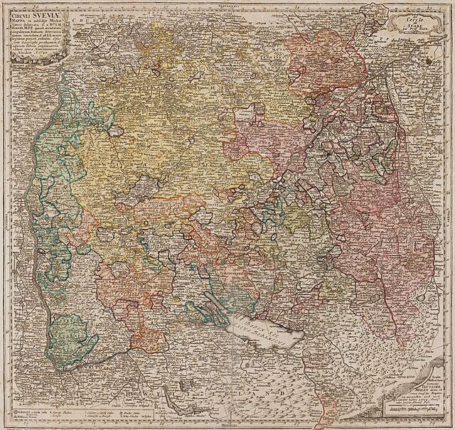 MAPA SZWABII, 1743