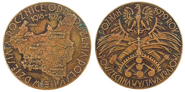 MEDAL PAMIĄTKOWY Z POWSZECHNEJ WYSTAWY KRAJOWEJ w POZNANIU, Mennica Państwowa, Polska, 1929