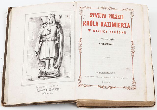 STATUTA POLSKIE KRÓLA KAZIMIERZA W WIŚLICY ZŁOŻONE