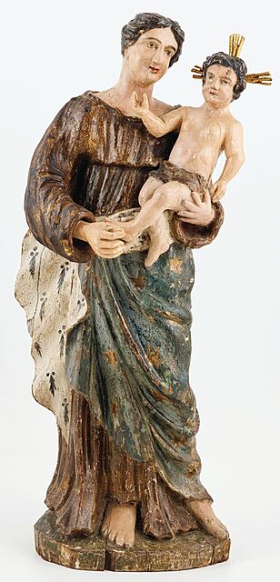 MADONNA Z DZIECIĄTKIEM, XVIII / XIX w.