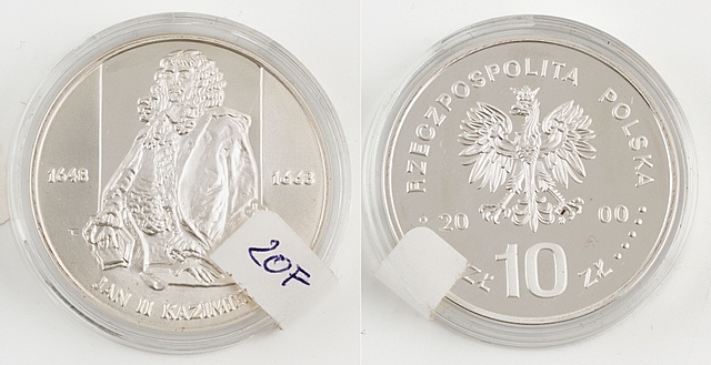 10 ZŁ, JAN KAZIMIERZ, półpostać, 2000