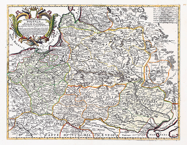 Stati della Corona di Polonia divisa nele sue Principali Provincie…
