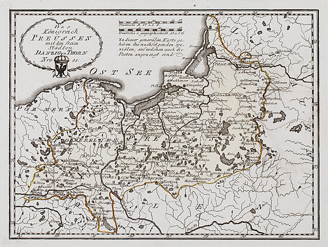 Der Königreich Preussen mit den freien Städten Danzig u. Thorn
