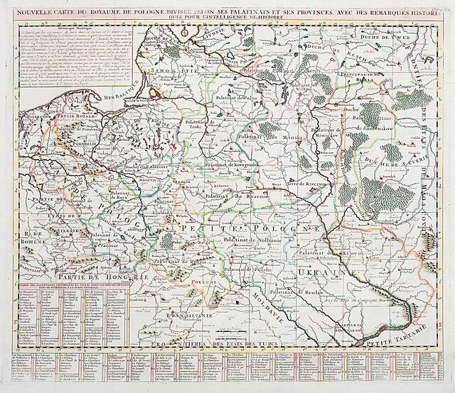 Nouvelle carte du Royaume de Pologne, divisee selon ses palatinats…