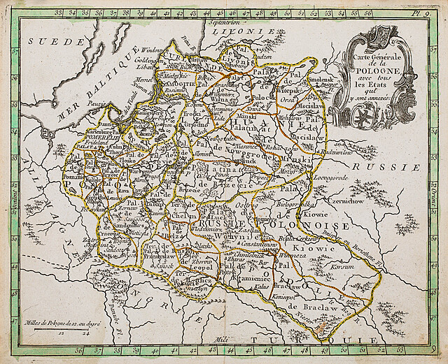 Carte generale de la Pologne avec tous les Etats…