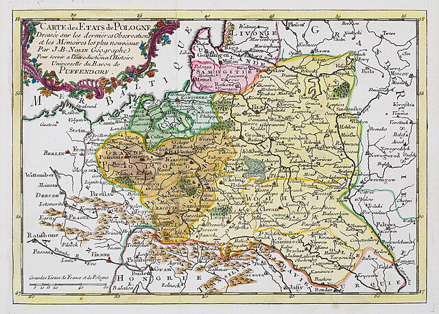 Carte des Etats de Pologne dressée sur les dernières observations…