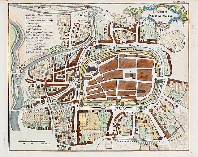 The plan of Schweidnitz