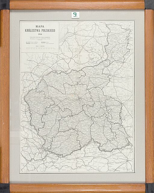 MAPA Królestwa Polskiego 1914 roku