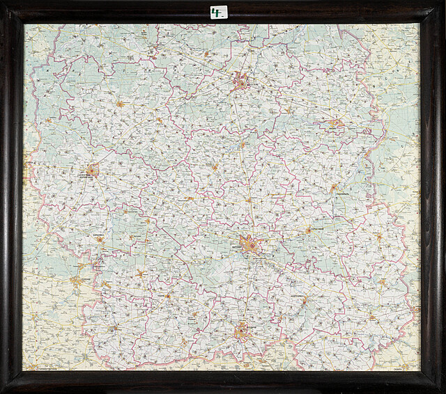 MAPA okolic Żytomierza w języku ukraińskim wykonana po 1945 roku