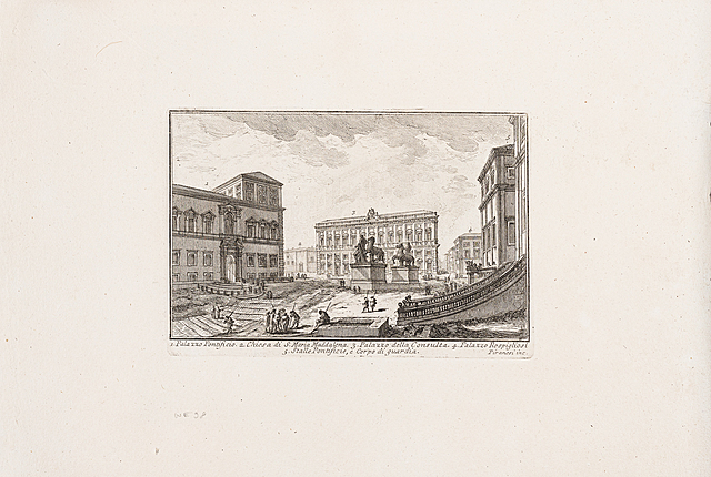 Palazzo Pontificio, Chiesa di S. Maria Magdalena, Palazzo della Consulta (...), 1750