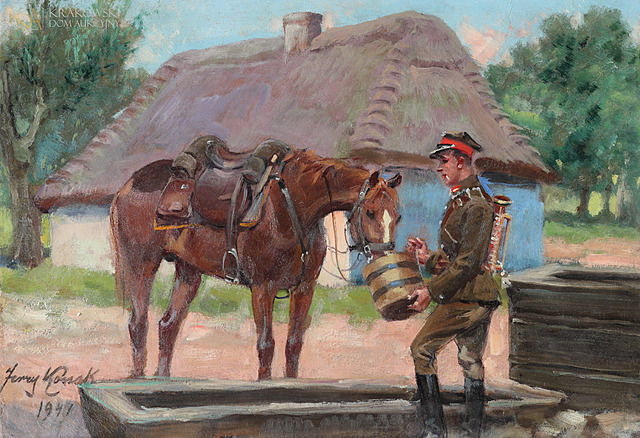 "Ułan pojący konia" (1941)