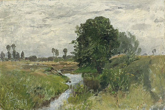 POCHMURNY DZIEŃ NAD STRUMIENIEM, 30 lipca 1899