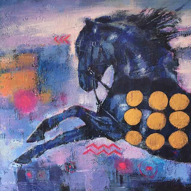 Blue horse, 2025