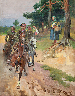 Patrol ułanów, 1925 r.