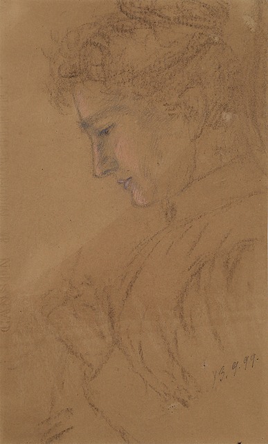 Zamyślona, 1899