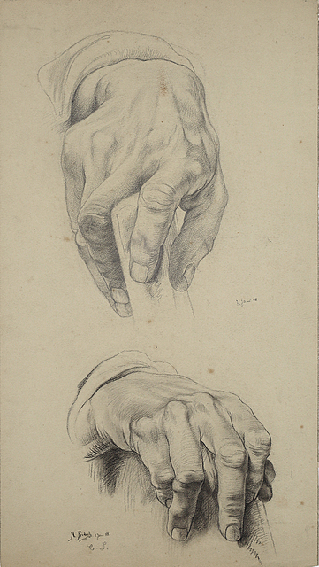Szkic dłoni, 1888
