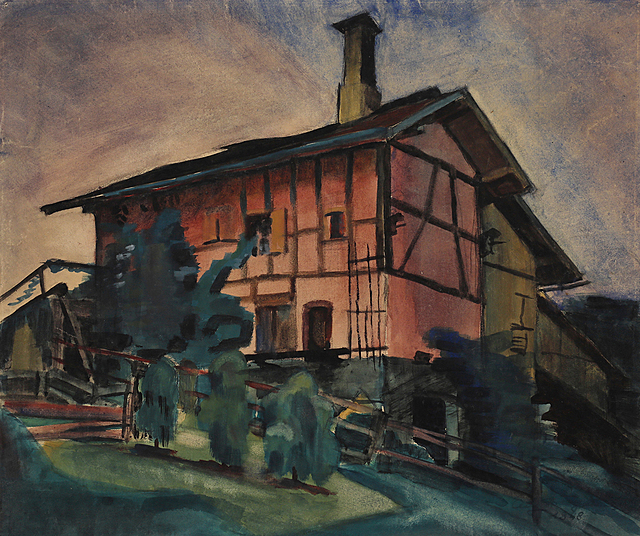 Stary budynek na wsi, 1948
