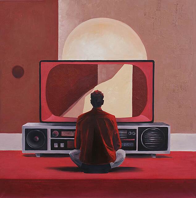 TV Screen - Red, 2025