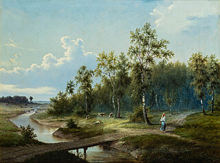 Pejzaż z rzeczką, 1889 r.