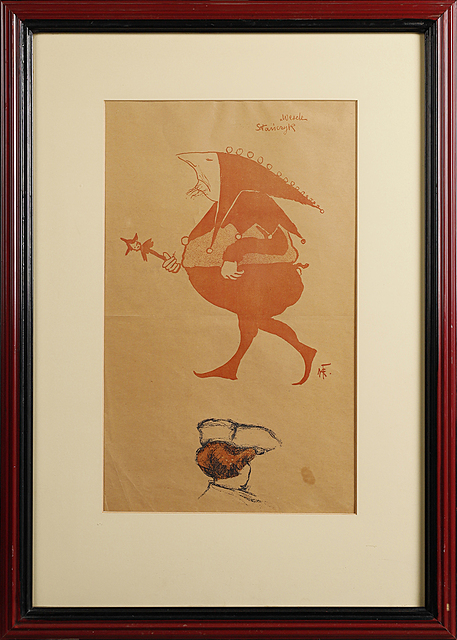 Michał Przybyłowicz jako Stańczyk w sztuce S. Wyspaińskiego "Wesele", 1904