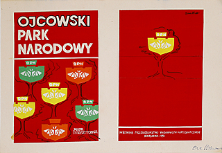 Projekt okłdki mapy turystycznej. Ojcowski Park Narodowy
