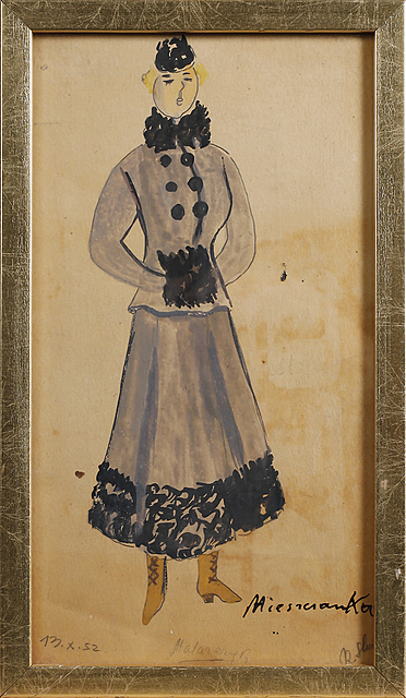 Mieszczanka - projekt kostiumu, 1952