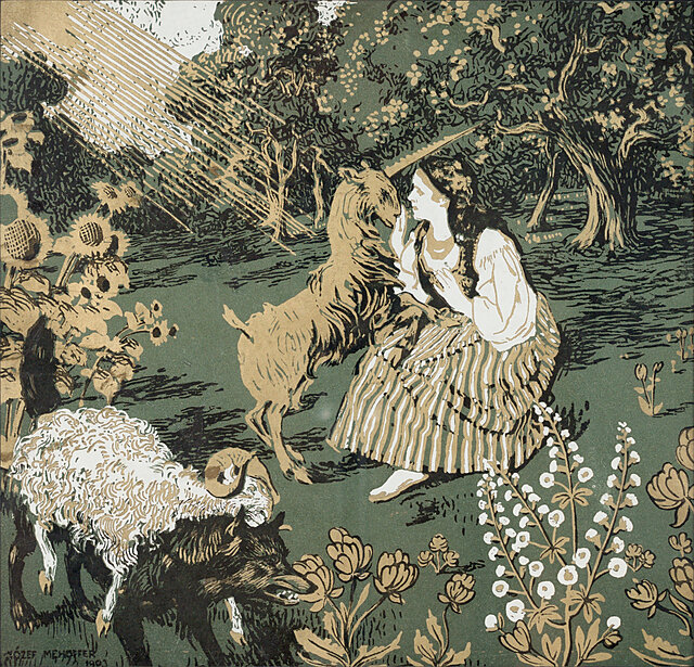 Dziewczyna z jednorożcem, 1903
