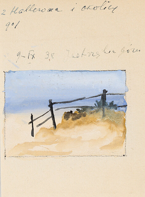 Zejście na plażę w Jastrzębiej Górze, 1938