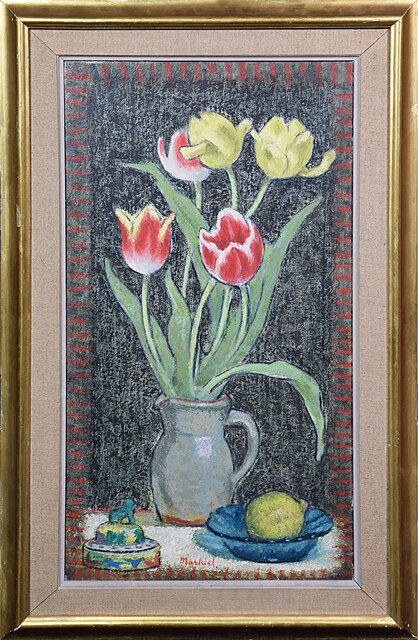 Martwa natura z tulipanami