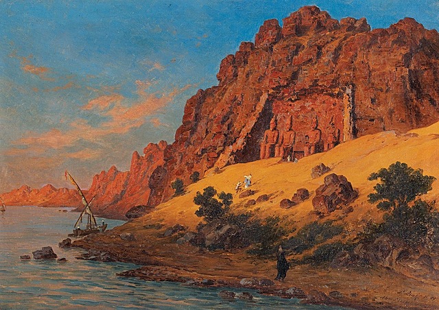 POSĄGI RAMZESA W ABU SIMBEL, 1889