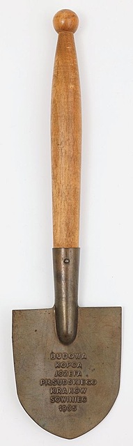 ŁOPATKA PAMIĄTKOWA BUDOWY KOPCA PIŁSUDSKIEGO, Polska, Kraków, 1935