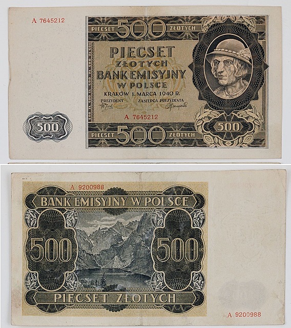 500 ZŁ, 1 marca 1940