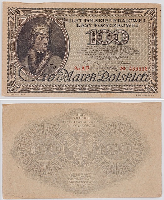 100 MAREK POLSKICH, 15 lutego 1919, Kościuszko