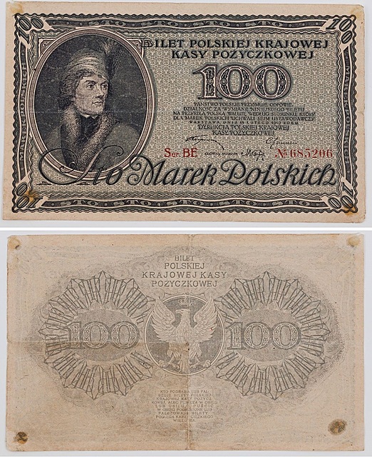 100 MAREK POLSKICH, 15 lutego 1919, Kościuszko