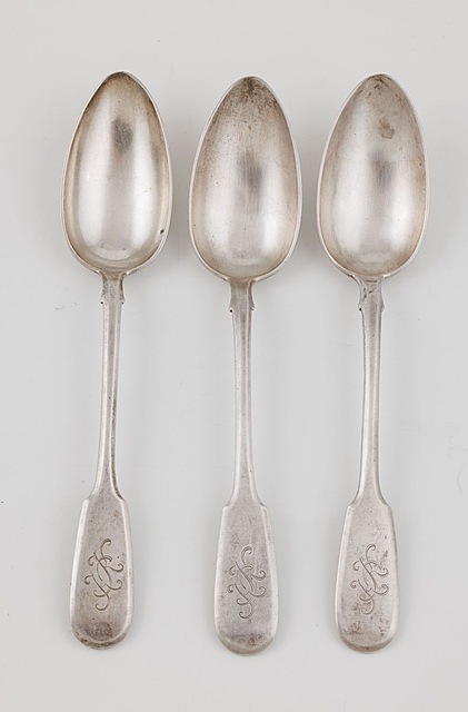 TRZY ŁYŻKI, Rosja, Moskwa, Owczynnikow, 1899-1908