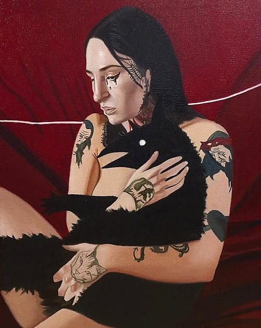 "Woman holding a devil", 2024