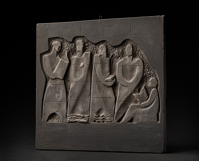 "Czytelnicy. Relief", około 1974 roku