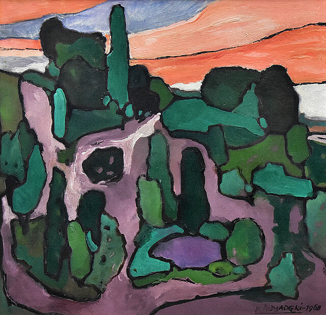 "Pejzaż wieczorny", 1968