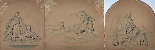 "Trzy ilustracje do Baśni o żelaznym wilku Antoniego Czajkowskiego", 1854