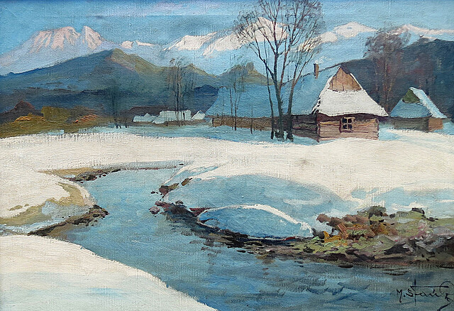 "Widok na Tatry z Zakopanego"