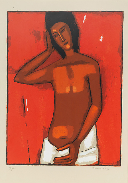 Akt na czerwonym tle, 1999