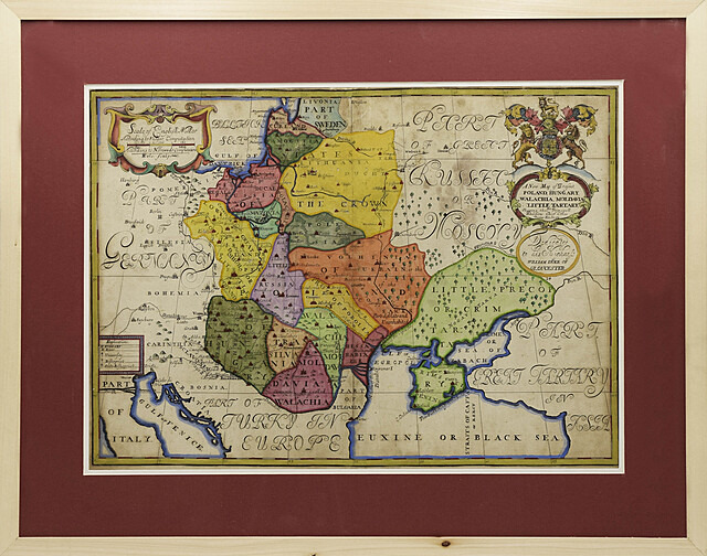 Mapa Polski 1700