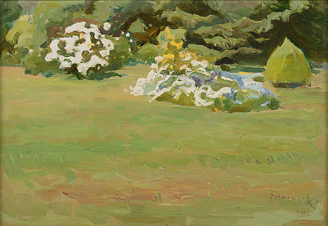 Klomby w ogrodzie, 1894