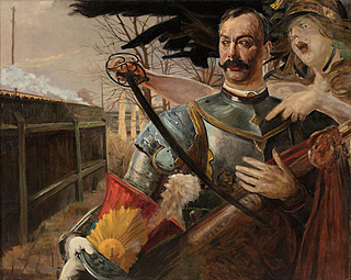 Portret Wojciecha Kossaka z Belloną, 1906