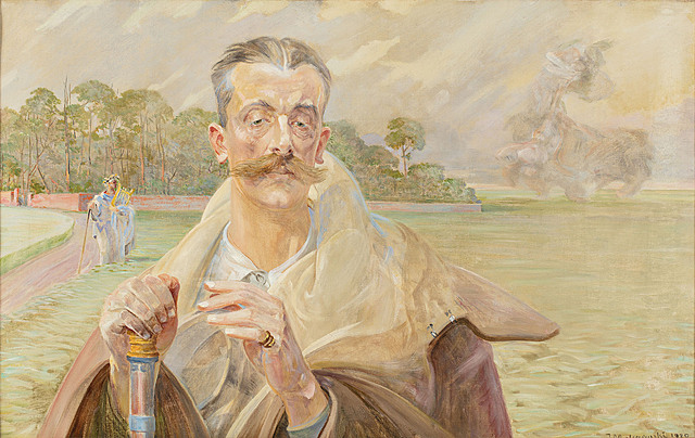 Portret mężczyzny na tle pejzażu, 1920